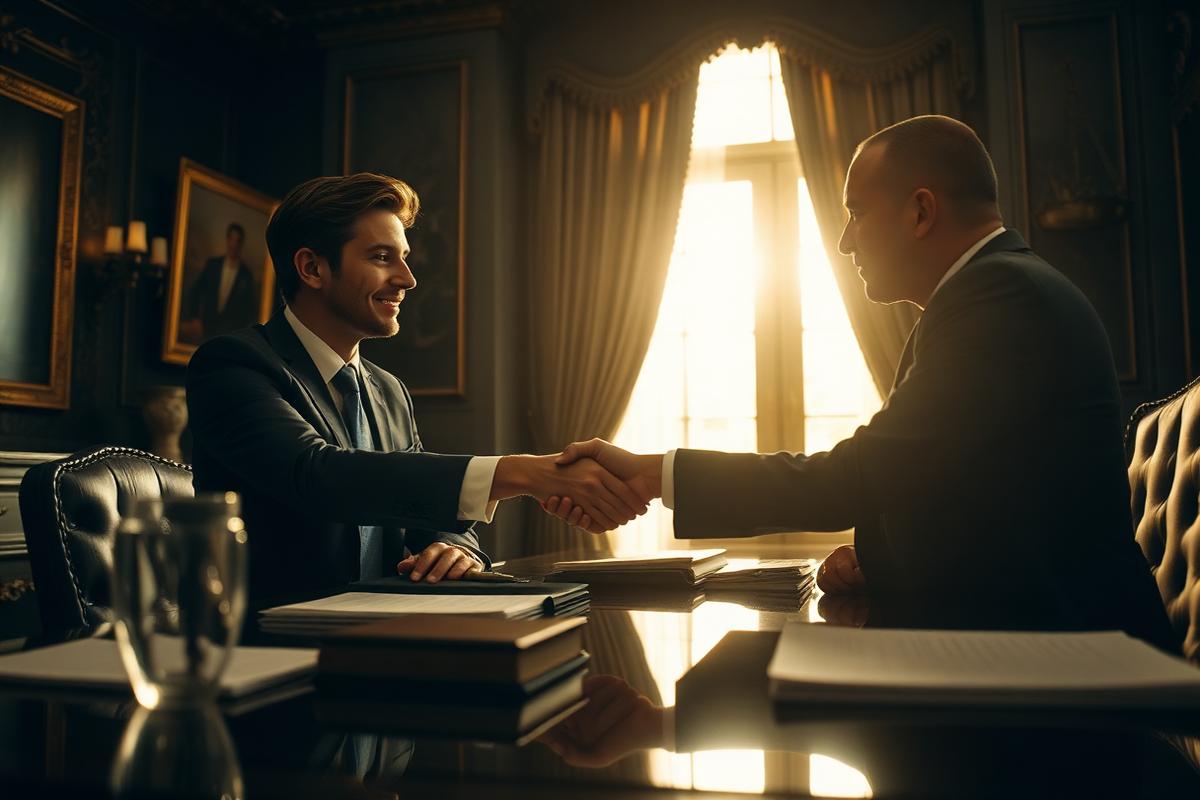 A lawyer in consultation with a client